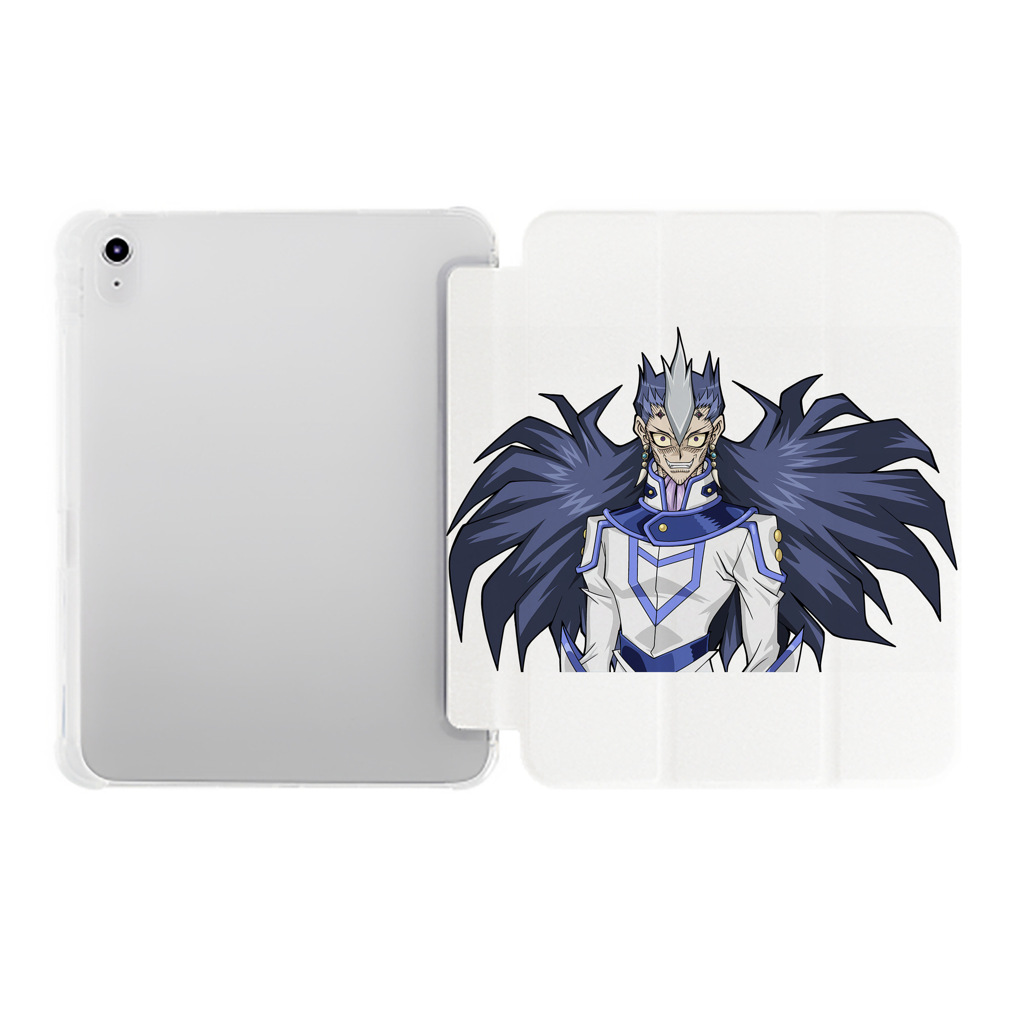 （画像用） 遊☆戯☆王 Yu-Gi-Oh! IPad ケース ペン収納付き 三つ折りスタンド PUレザー×シリコン 対応機種9.5/10.5/10.9インチ